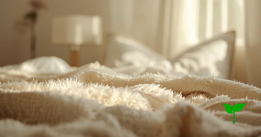 柔らかな朝光が差し込むベッドサイド。