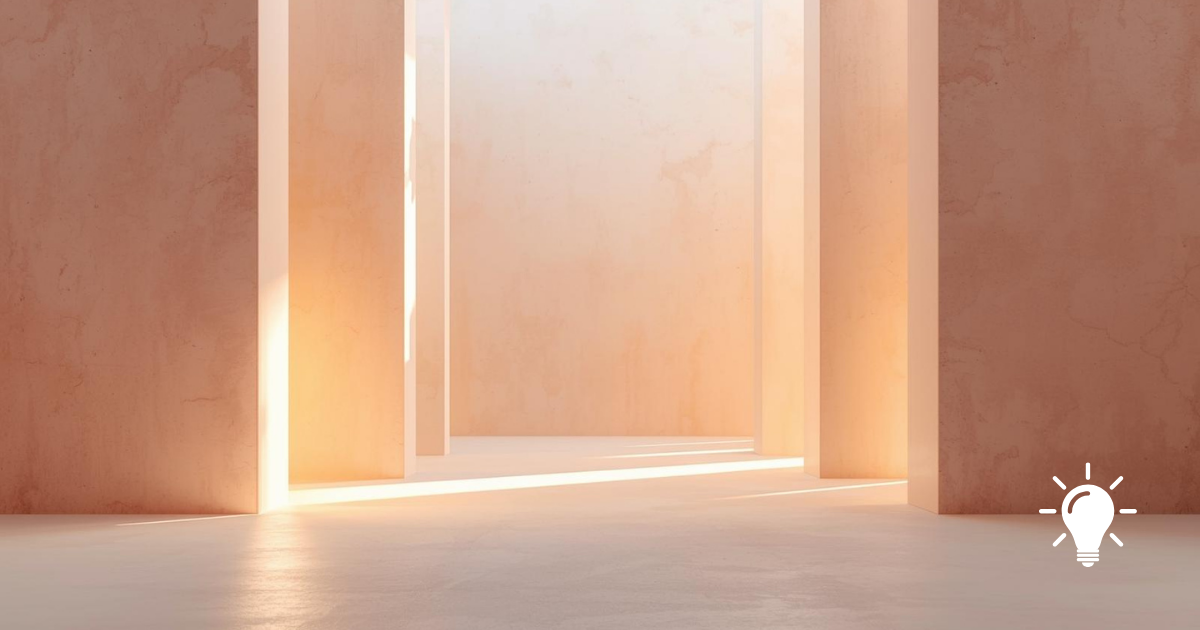 soft warm light between abstract shapes, sense of connection without people, gentle glow